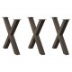 Sonata H Крака за маса за хранене с форма на X 3 бр. естествена