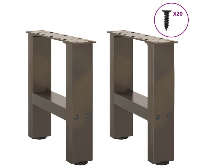 Sonata H Крака за масичка за кафе естествена 2 бр. 40x(30-31) см стомана