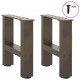 Sonata H Крака за масичка за кафе естествена 2 бр. 40x(30-31) см стомана