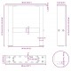 Sonata H Крака за масичка за кафе естествена 2 бр. 40x(30-31) см стомана