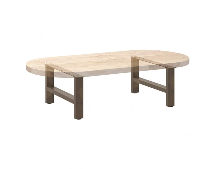 Sonata H Крака за масичка за кафе естествена 2 бр. 60x(30-31) см стомана