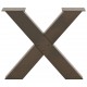 Sonata H Крака за холна маса X-образна 2 бр. естествена 50x(42-43) см