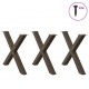 Sonata H Крака за маса за хранене с форма на X 3 бр. естествена