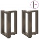 Sonata H Крака за холна маса T-образна 2 бр. естествена 38x25x(42-43) см
