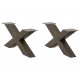 Sonata H Крака за холна маса X-образна 2 бр. естествена 70x(30-31) см