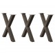 Sonata H Крака за маса за хранене с форма на X 3 бр. естествена