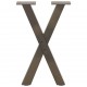 Sonata H Крака за холна маса X-образна 2 бр. естествена 28x(42-43) см