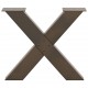 Sonata H Крака за холна маса X-образна 2 бр. естествена 60x(42-43) см