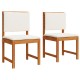 Sonata H Градински столове без подлакътници с възглавници 2 бр. от масивна акациева дървесина