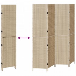 Sonata H Разделители на стаи Бежово Дърво, Плат 4 панела, 200 см височина - Electrocasnice și accesorii pentru living