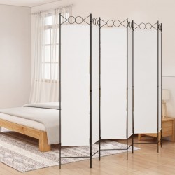 Sonata H Параван за стая, 6 панела, бял, 240x200 см, текстил - Electrocasnice și accesorii pentru living