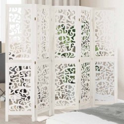 Sonata H Разделител за стая, 5 панела, бял, дърво пауловния масив - Electrocasnice și accesorii pentru living