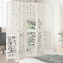 Sonata H Разделител за стая, 5 панела, бял, дърво пауловния масив - Electrocasnice și accesorii pentru living