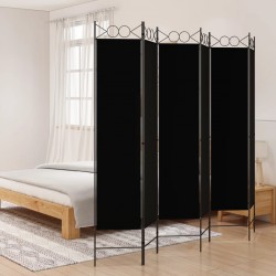 Sonata H Параван за стая, 6 панела, черен, 240x200 cм, плат - Electrocasnice și accesorii pentru living