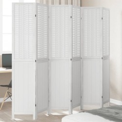 Sonata H Разделител за стая, 6 панела, бял, дърво пауловния масив - Electrocasnice și accesorii pentru living
