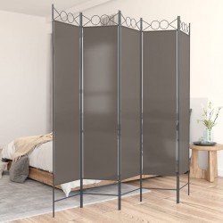 Sonata H Параван за стая, 5 панела, антрацит, 200x200 cм, текстил - Electrocasnice și accesorii pentru living