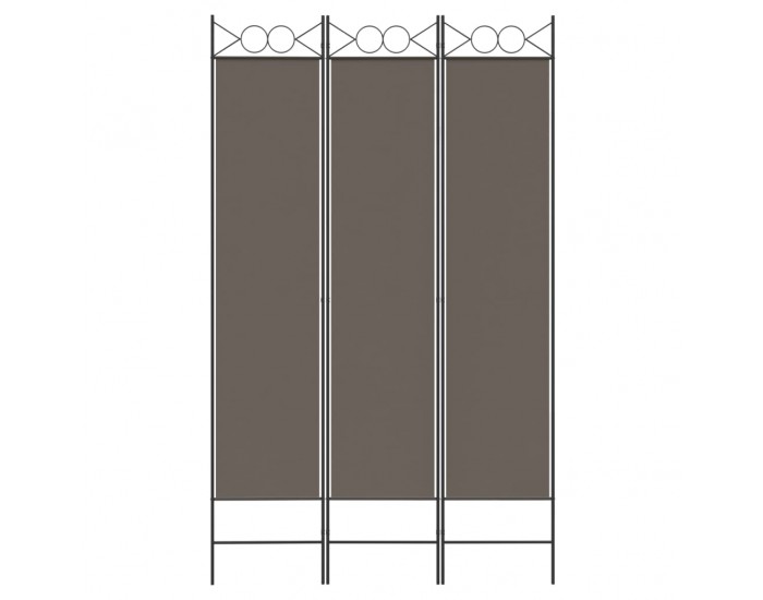 Sonata H Параван за стая, 3 панела, антрацит, 120x200 cм, текстил
