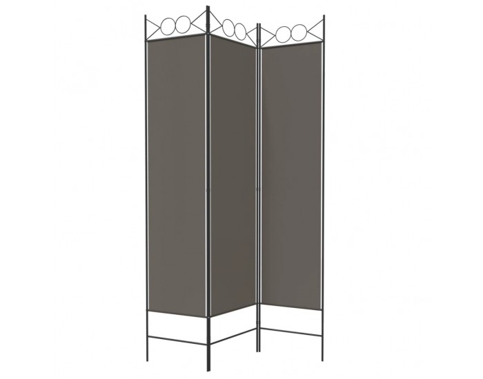 Sonata H Параван за стая, 3 панела, антрацит, 120x200 cм, текстил