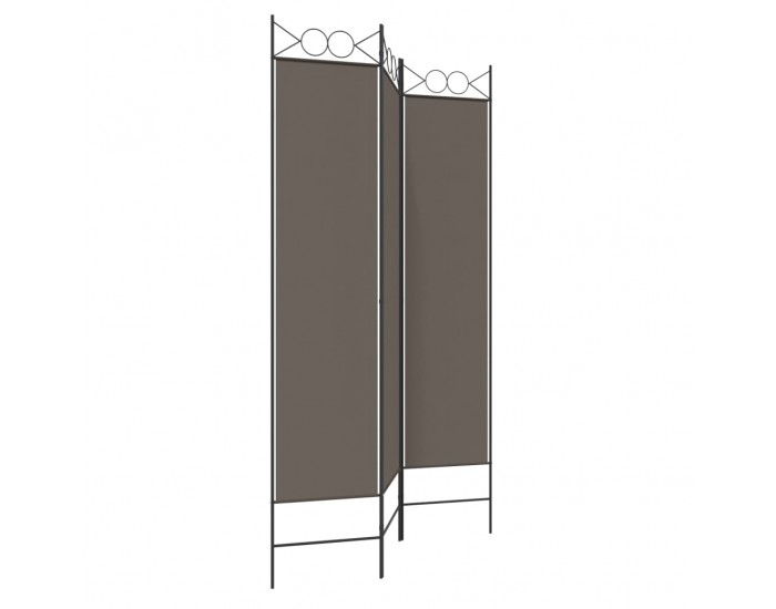 Sonata H Параван за стая, 3 панела, антрацит, 120x200 cм, текстил