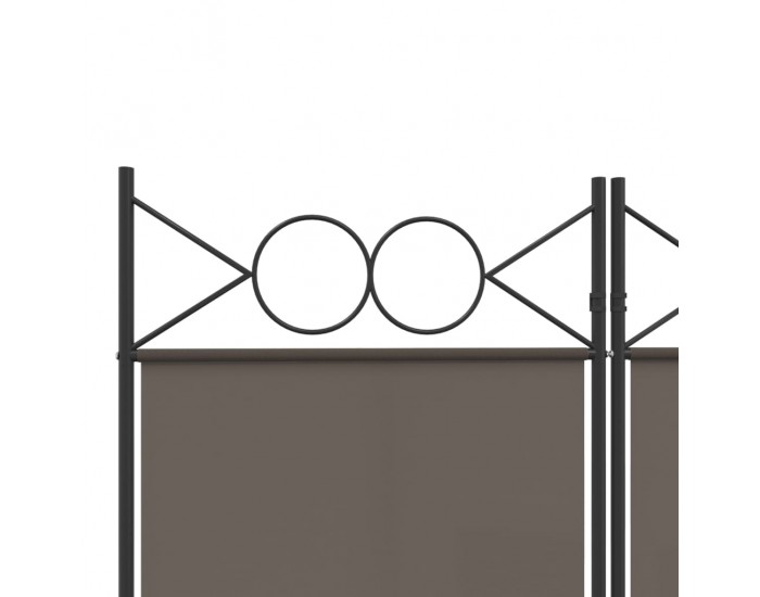 Sonata H Параван за стая, 3 панела, антрацит, 120x200 cм, текстил