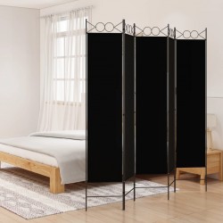 Sonata H Параван за стая, 5 панела, черен, 200x200 см, текстил - Electrocasnice și accesorii pentru living