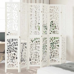 Sonata H Разделител за стая, 6 панела, бял, дърво пауловния масив - Electrocasnice și accesorii pentru living