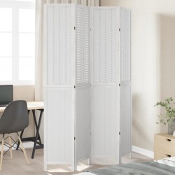 Sonata H Разделител за стая, 4 панела, бял, дърво пауловния масив - Electrocasnice și accesorii pentru living