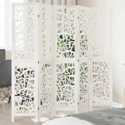 Sonata H Разделител за стая, 5 панела, бял, дърво пауловния масив - Electrocasnice și accesorii pentru living