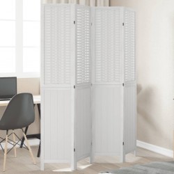Sonata H Разделител за стая, 4 панела, бял, дърво пауловния масив - Electrocasnice și accesorii pentru living