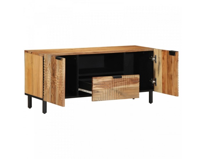 Sonata H ТВ шкаф 105x33,5x46 см от масивна акациева дървесина