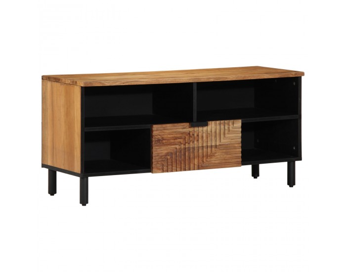 Sonata H ТВ шкаф 100x33,5x46 см от масивна акациева дървесина