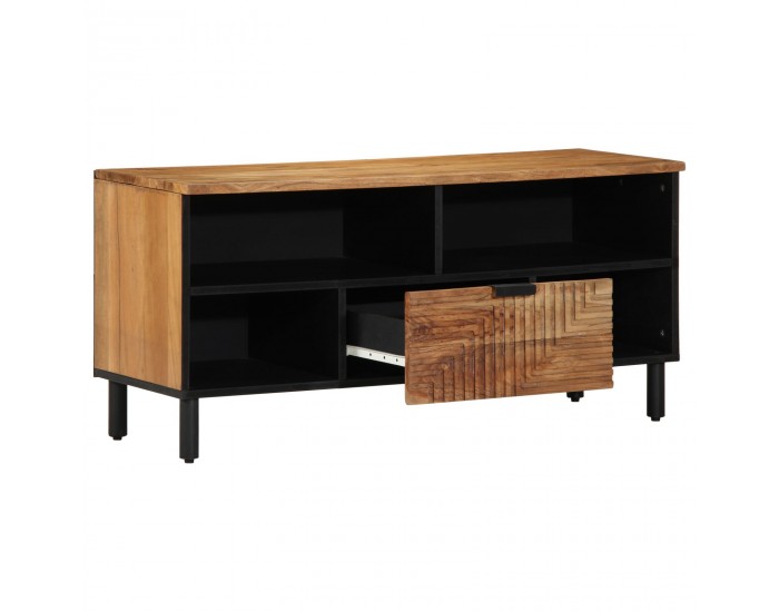 Sonata H ТВ шкаф 100x33,5x46 см от масивна акациева дървесина