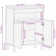 Sonata H Стенен шкаф 60x33x75 см от масивно дърво акация