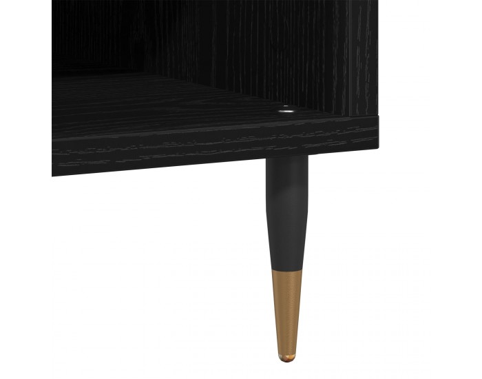 Sonata H Кетър за записи Черен Дъб 84,5x38x48 см Инженерна дървесина
