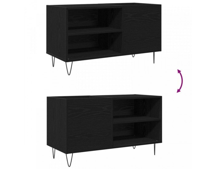 Sonata H Записващ шкаф Черен Дъб 84,5x38x48 см Инженерна дървесина