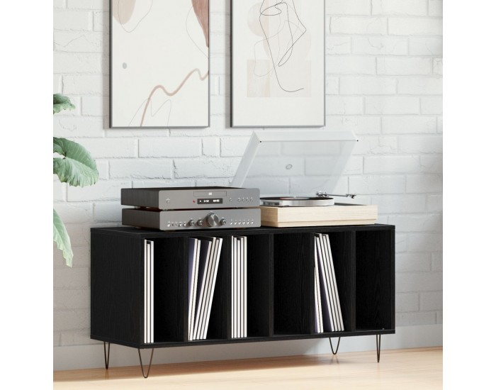 Sonata H Кабинет за записи Черен дъб 100x38x48 см Инженерна дървесина