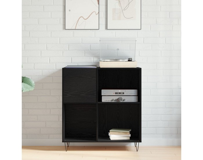 Sonata H Кабинет за Записи Черен Дъб 84.5x38x90 см Инженерна Дървесина
