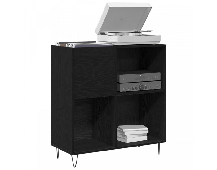 Sonata H Кабинет за Записи Черен Дъб 84.5x38x90 см Инженерна Дървесина