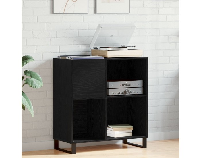 Sonata H Кабинет за записи Черен дъб 84.5x38x90 см Инженерна дървесина