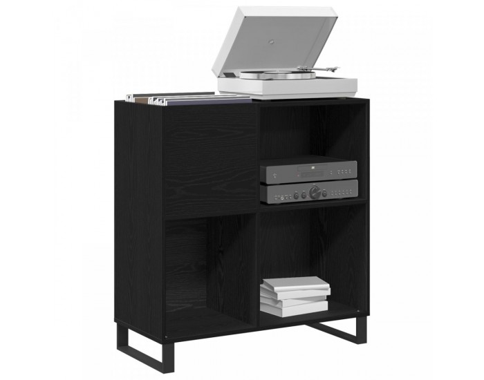 Sonata H Кабинет за записи Черен дъб 84.5x38x90 см Инженерна дървесина