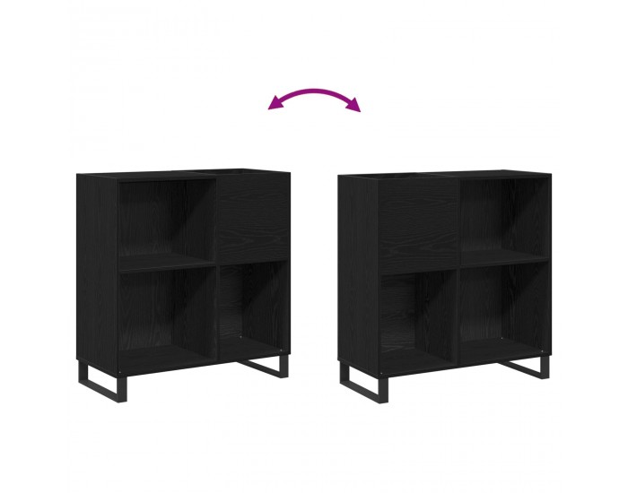 Sonata H Кабинет за записи Черен дъб 84.5x38x90 см Инженерна дървесина