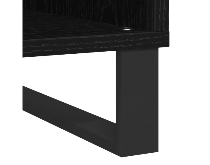 Sonata H Кабинет за записи Черен дъб 84.5x38x90 см Инженерна дървесина