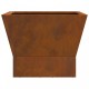 Sonata H Квадратно огнище 40x40x30 см Обветрена стомана