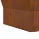 Sonata H Квадратно огнище 40x40x30 см Обветрена стомана
