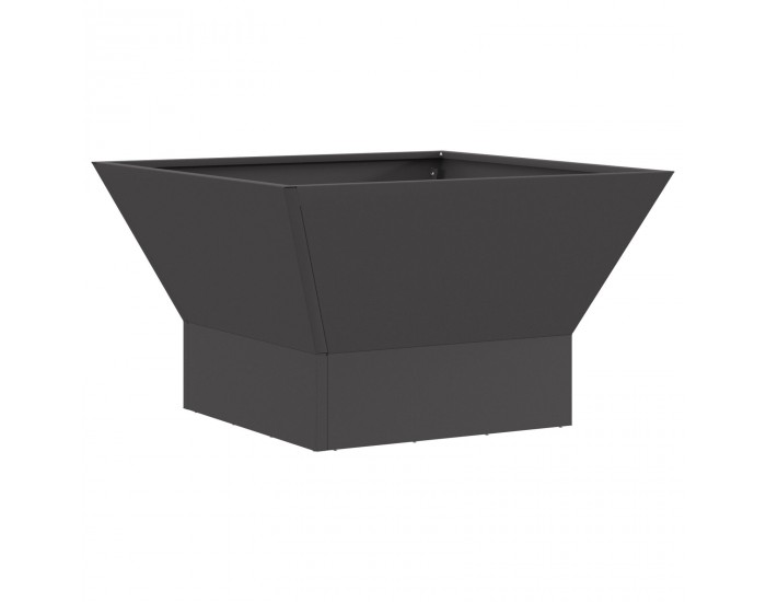 Sonata H Огнище Квадратно Черно 60x60x35 см Стомана