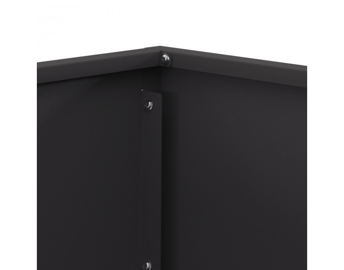 Sonata H Огнище Квадратно Черно 60x60x35 см Стомана