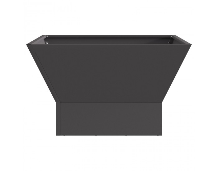 Sonata H Огнище Квадратно Черно 60x60x35 см Стомана