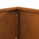 Sonata H Огнище квадратна кафява 60x60x35 см от обветрена стомана