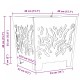 Sonata H Огнище Квадратно Черно 40x40x40 см Стомана