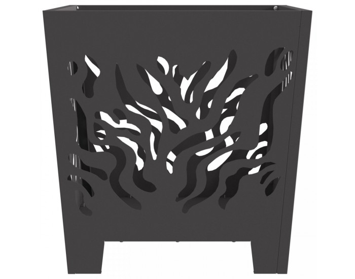 Sonata H Огнище Квадратно Черно 40x40x40 см Стомана